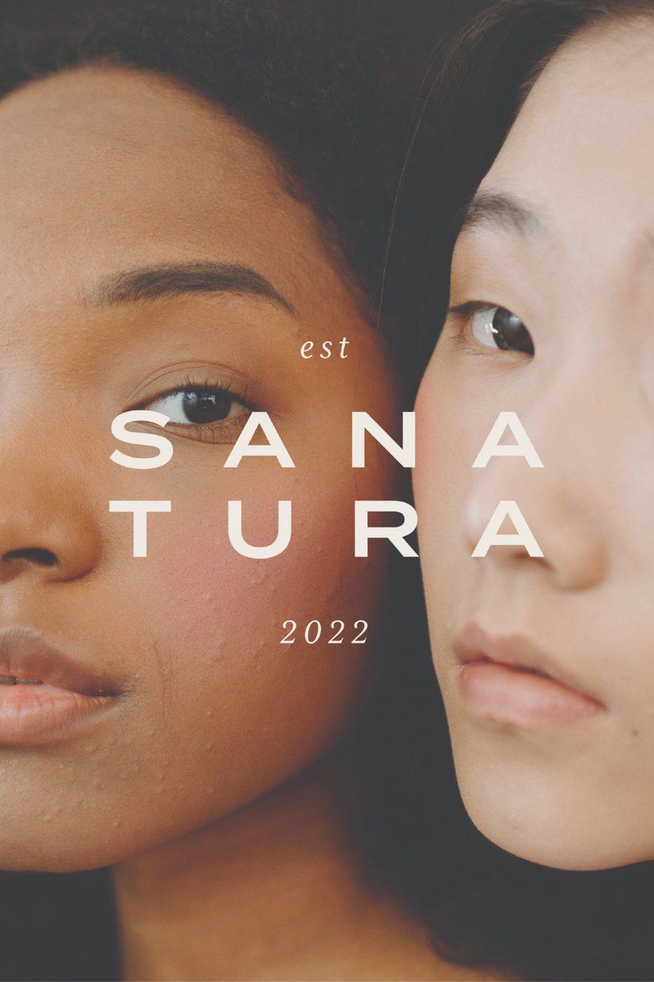 Sanatura brand portrait with wordmark
