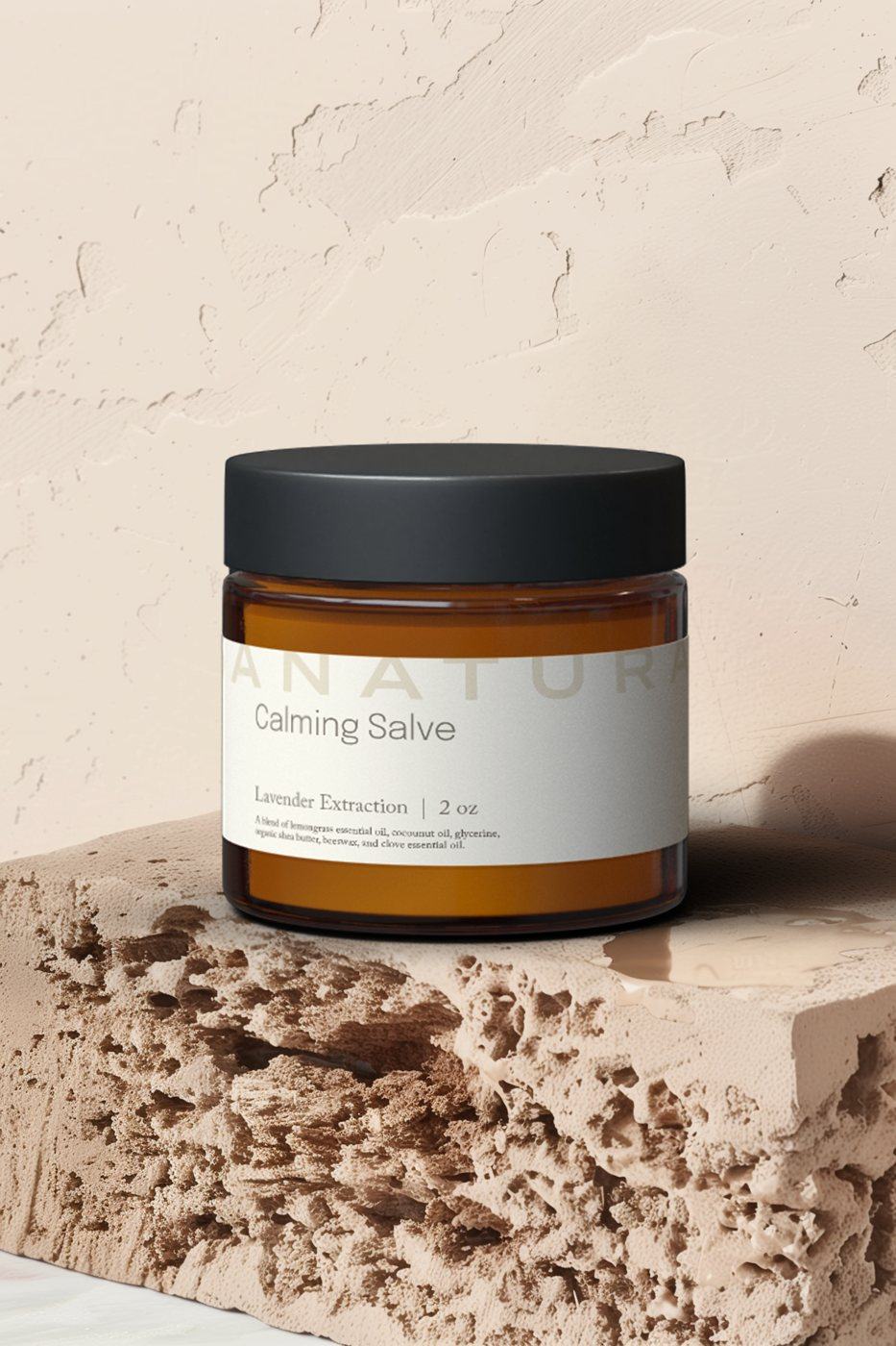 Sanatura calming salve on stone